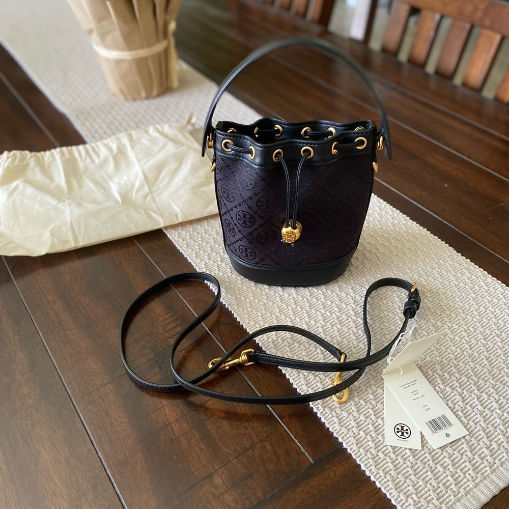 Tory Burch T Monogram Mini Bucket